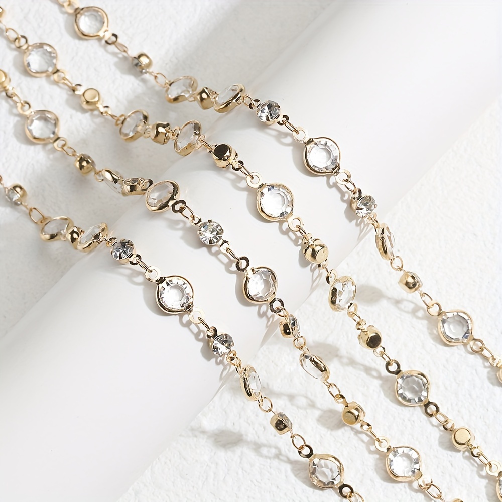 37inch Rhinestone Chain Crystal Beads Jewelry Making Supplies DIY Accessories